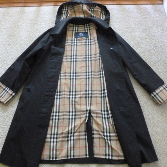 burberry lined raincoat